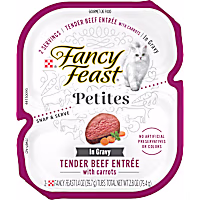Fancy Feast Petites Tender Beef Entree with Carrots in Gravy Wet Cat Food