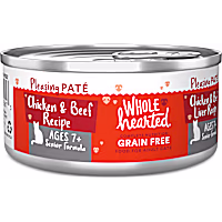WholeHearted Grain Free Chicken and Beef Liver Senior Wet Cat Food Pate