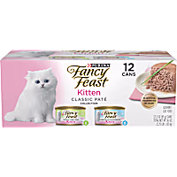 Fancy Feast Kitten Grain Free Classic Pate Collection Turkey & Whitefish Wet Cat Food Variety Pack