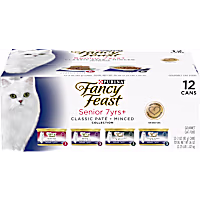 Fancy Feast High Protein Senior 7+ Chicken, Beef & Tuna Wet Cat Food Variety Pack