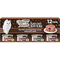 Fancy Feast Savory Centers Pate with a Gravy Center Wet Cat Food Variety Pack