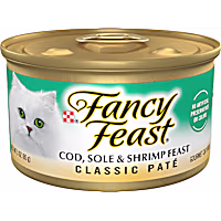Fancy Feast Grain Free Cod, Sole and Shrimp Classic Pate Wet Cat Food