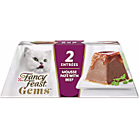 Fancy Feast Gems Mousse Pate With Beef and Halo of Savory Gravy Wet Cat Food