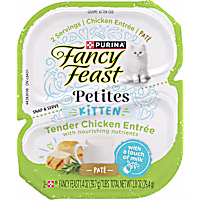Purina Fancy Feast Petites Tender Chicken Entree Pate Gourmet Wet Kitten Food
