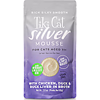 Tiki Cat Silver Chicken & Duck Liver in Broth Mousse Wet Cat Food