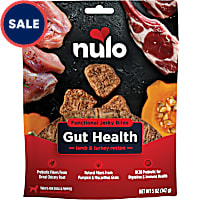 Nulo Lamb & Turkey, Gut Health Functional Jerky Dog Treats, Grain-Free