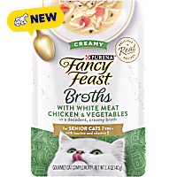 Purina Fancy Feast Broth Topper Creamy with White Meat Chicken Lickable Senior Cat Food