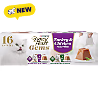 Purina Fancy Feast Gems Pate Mousse With Turkey & With Chicken Wet Cat Food Variety Pack