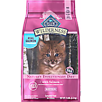 Blue Buffalo Wilderness High-Protein & Grain-Free Natural Ingredients with DHA, Salmon Recipe Dry Food for Kittens