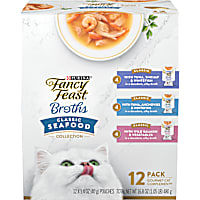 Fancy Feast Lickable Complement Classics Collection Broth Wet Cat Food Variety Pack