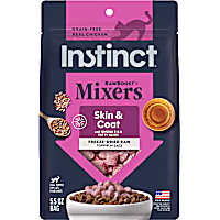 Instinct Freeze Dried Raw Boost Mixers Grain Free Skin & Coat Health Recipe All Natural Cat Food Topper