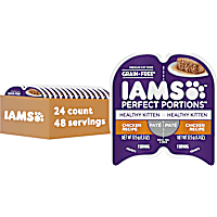 IAMS Perfect Portions Healthy Kitten Grain Free Chicken Recipe Wet Cat Food Pate