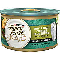 Fancy Feast Medleys White Meat Chicken Florentine With Garden Greens Gravy Wet Cat Food