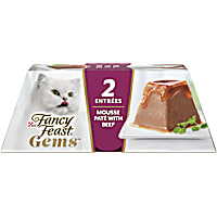 Fancy Feast Gems Mousse Pate With Beef and Halo of Savory Gravy Wet Cat Food