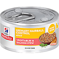 Hill's Science Diet Adult Urinary Hairball Control Vegetable & Salmon Stew Wet Cat Food