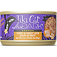 Tiki Cat After Dark Turkey & Turkey Liver Shreds Wet Cat Food