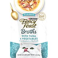 Fancy Feast Lickable Classic Complement Tuna and Vegetable Broth Wet Cat Food Topper