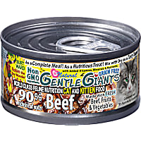 Gentle Giants Natural Non GMO Beef Cat and Kitten Can Food