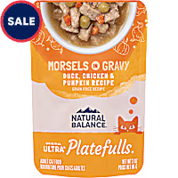 Natural Balance Platefulls Duck, Chicken & Pumpkin Formula in Gravy Adult Wet Cat Food