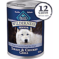 Blue Buffalo Blue Wilderness Natural High Protein Turkey & Chicken Senior Dog Wet Food
