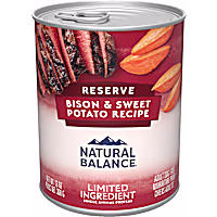 Natural Balance Limited Ingredient Adult Grain-Free Wet Canned Dog Food Reserve Bison & Sweet Potato Recipe