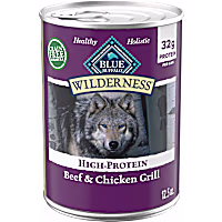 Blue Buffalo Wilderness Beef & Chicken Grill, 32g Protein Adult Wet Dog Food