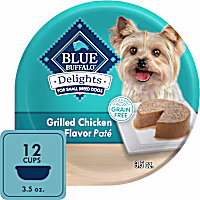Blue Buffalo Delights Pate Style Grilled Chicken Flavor in Savory Juice Adult Small Breed Wet Dog Food