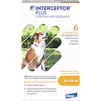 Interceptor Plus Chewables for Dogs 25 to 50 lbs