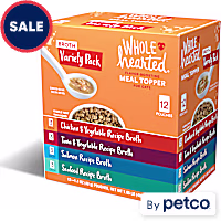 WholeHearted Flavor-Boosting Wet Cat Meal Topper Broths Variety Pack