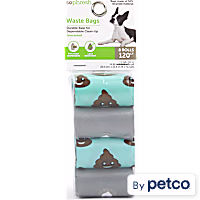 So Phresh Blue & Grey Poop Face Unscented Dog Waste Bags