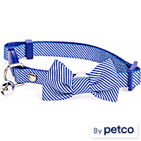 YOULY Seersucker Bowtie Breakaway Kitten & Cat Collar