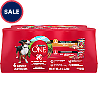 Purina ONE Classic Ground Chicken & Brown Rice, & Beef & Brown Rice Entrees Wet Dog Food Variety Pack