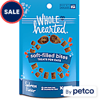 WholeHearted Salmon Flavor Soft-Filled Bites Cat Treats