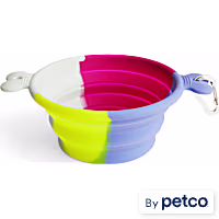 YOULY Color Swirl Silicone Dog Bowl