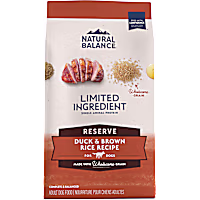 Natural Balance Limited Ingredient Adult Dry Dog Food with Healthy Grains Reserve Duck & Brown Rice Recipe