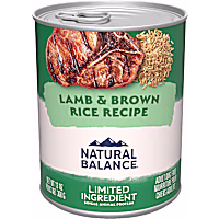Natural Balance Limited Ingredient Adult Wet Canned Dog Food with Healthy Grains Lamb & Brown Rice Recipe