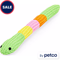 Leaps & Bounds Green Crochet Snake Cat Toy