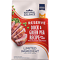 Natural Balance Limited Ingredient Adult Grain Free Dry Cat Food Reserve Duck & Green Pea Recipe