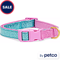 YOULY Pink and Blue Glam Dog Collar
