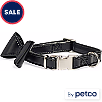 YOULY Black Bowtie Dog Collar