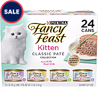 Fancy Feast Grain Free Classic Pate Collection Wet Kitten Food Variety Pack