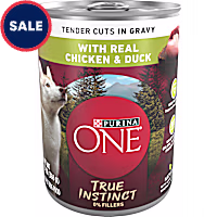 Purina ONE High Protein True Instinct Tender Cuts in Gravy With Real Chicken and Duck Wet Dog Food