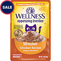 Wellness Appetizing Entrees Mousse Chicken Recipe Infused with Broth Natural Wet Cat Food