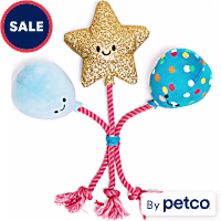 YOULY Birthday Balloon Plush Rope Dog Toy