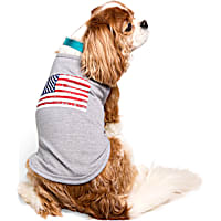 YOULY American Flag Distressed Pet T-Shirt