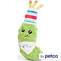 YOULY Birthday Pickle Plush Dog Toy