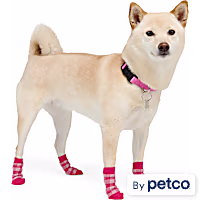 YOULY Pink Plaid Dog Socks