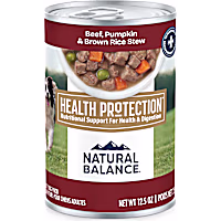 Natural Balance Health Protection Beef, Pumpkin & Brown Rice Stew Wet Dog Food