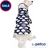 YOULY Navy Cloud Print Pet Raincoat