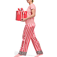 YOULY Pink Striped Pajama Pants for Adults